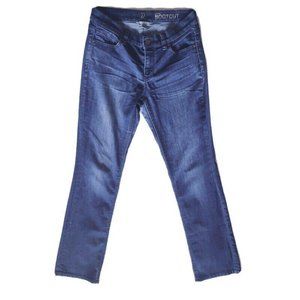 New York & Company Low Rise Bootcut Jeans 4 Womens Blue Stretch Dark Wash